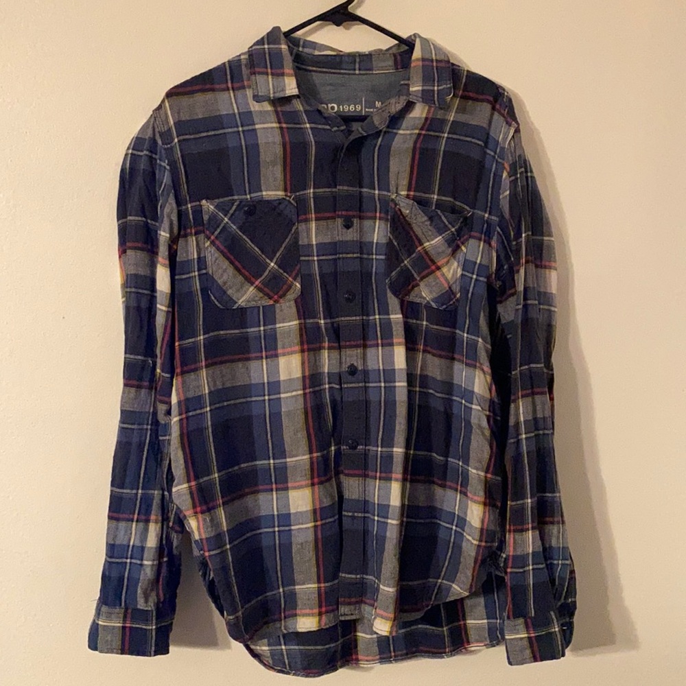 GAP 1969 medium plaid button up